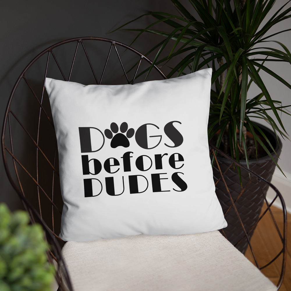 Dogs Before Dudes Basic Pillow 3 Dogs Before Dudes Basic Pillow - Image 3