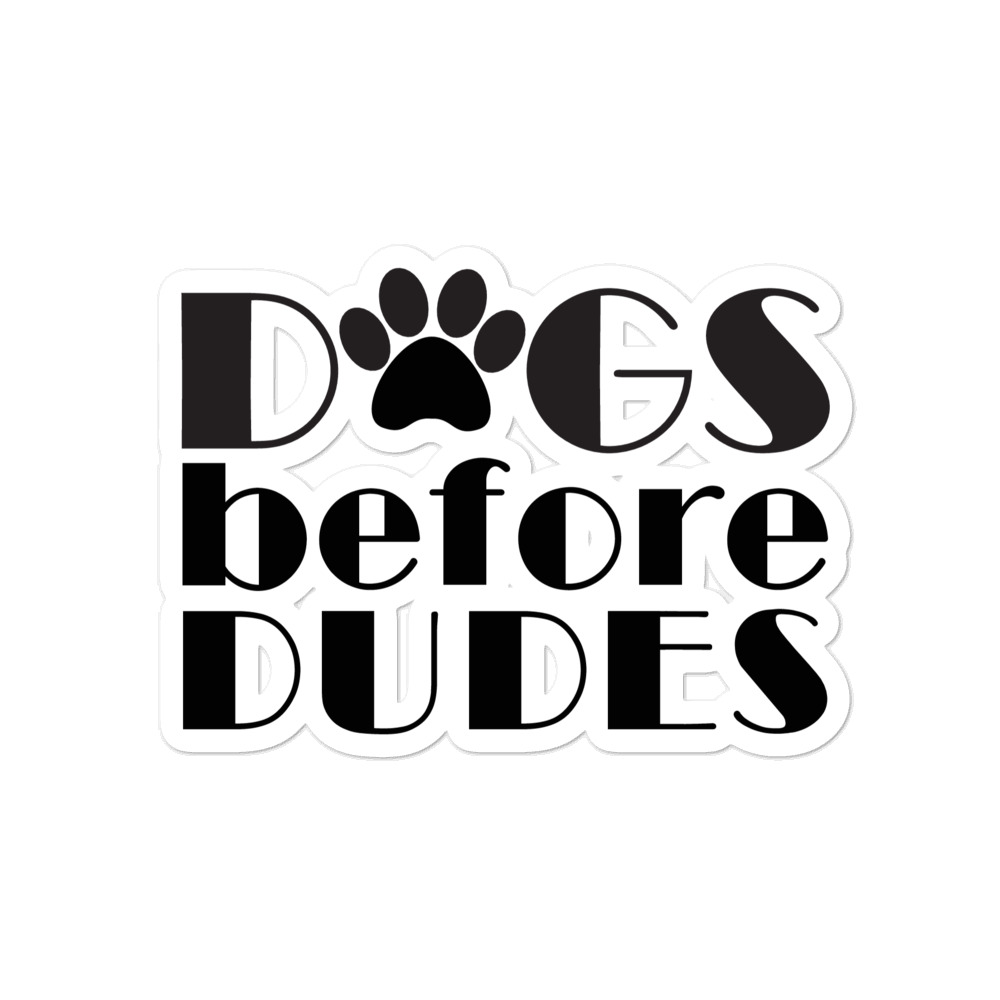 Dogs Before Dudes Bubble-free stickers 2 Dogs Before Dudes Bubble-free stickers - Image 2