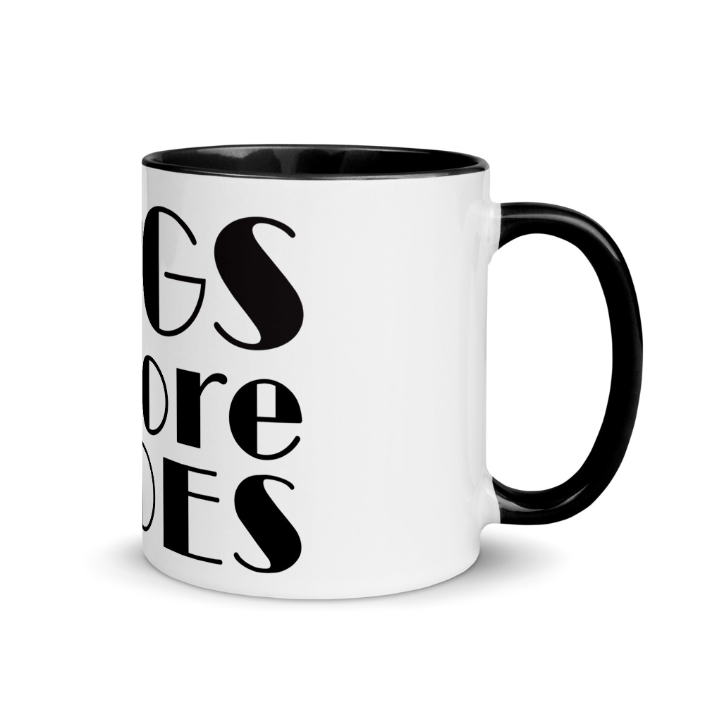 Dogs Before Dudes Mug with Color Inside 2 Dogs Before Dudes Mug with Color Inside - Image 2
