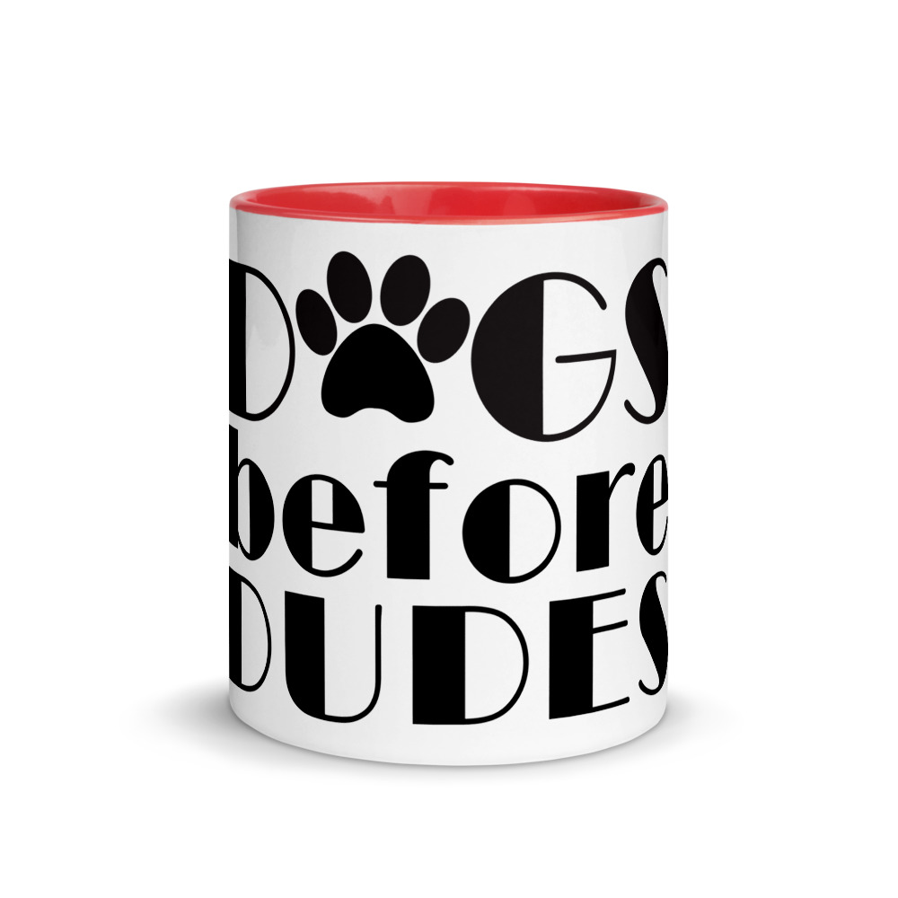 Dogs Before Dudes Mug with Color Inside 5 Dogs Before Dudes Mug with Color Inside - Image 5