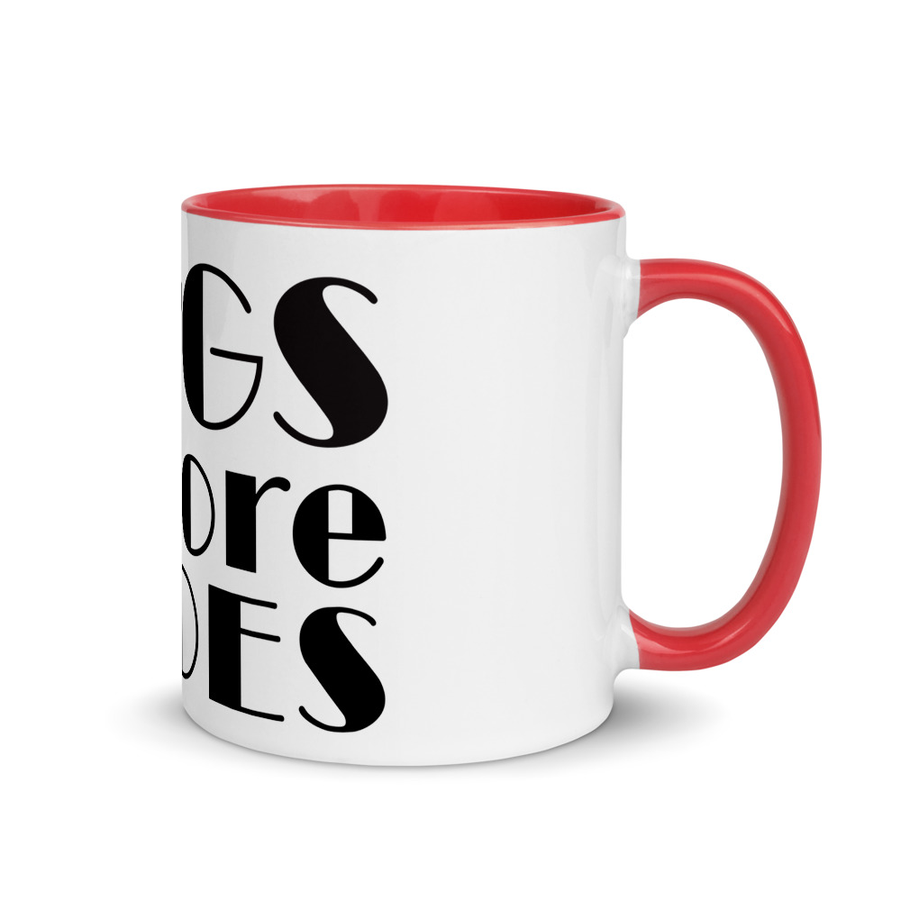 Dogs Before Dudes Mug with Color Inside 4 Dogs Before Dudes Mug with Color Inside - Image 4