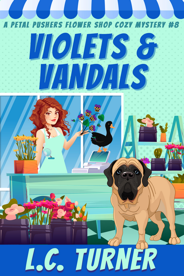 Violets and Vandals A Petal Pushers Flower Shop Cozy Mystery - First Chapter 1 cozy mystery series